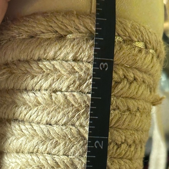 Wedge Espadrille White Closed Toe with Leg Wrap by Just Fab - Picture 8 of 9